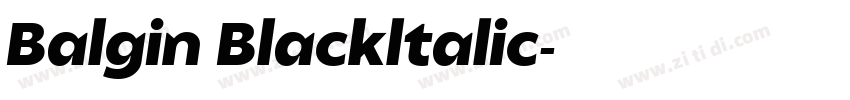 Balgin Blackltalic字体转换